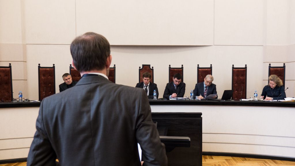 Moot court as part of the concluding international conference of the third cycle of education using ILIA Online, held at the Constitutional Court of Lithuania.