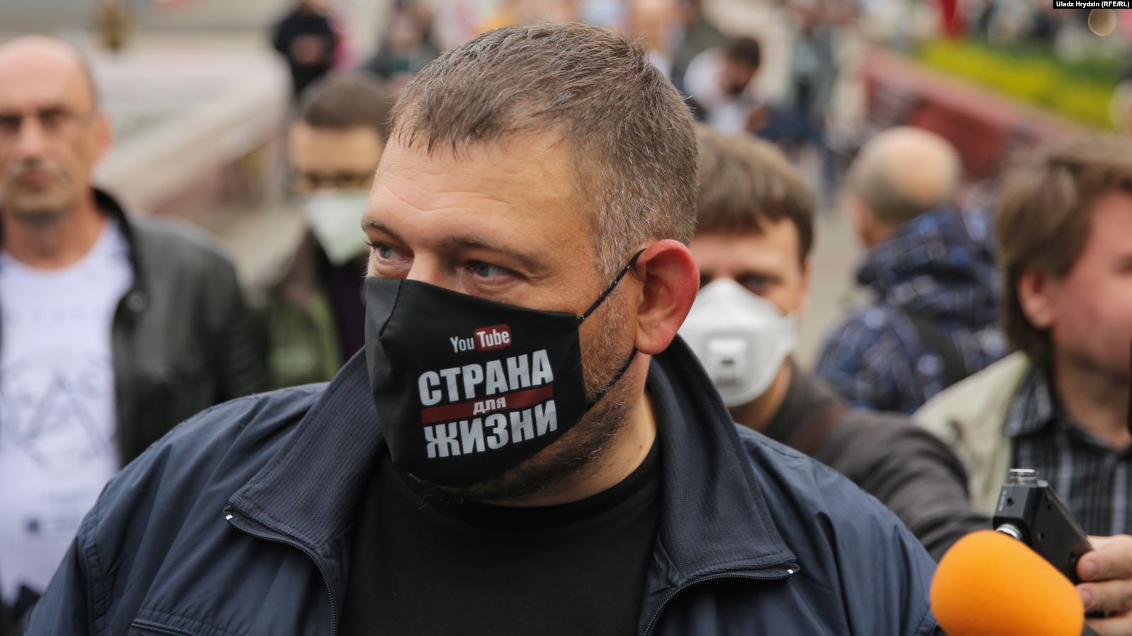 Belarusian blogger Syarhey Tsikhanouski has been in jail since May 29 for taking part in an unsanctioned political rally. Photo: Uladz Hrydzin (RFE/RL)