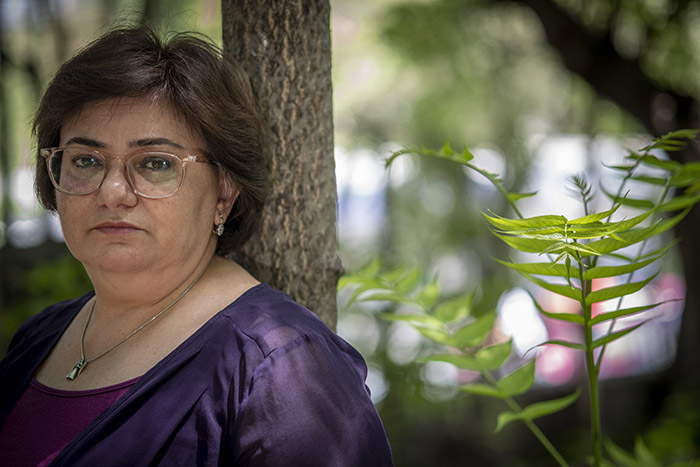 Gayane Hambardzumyan, Women’s Center Shushi & Human Rights House Yerevan / Photo by Nazik Armenakyan in Yerevan, Armenia, July 2024.