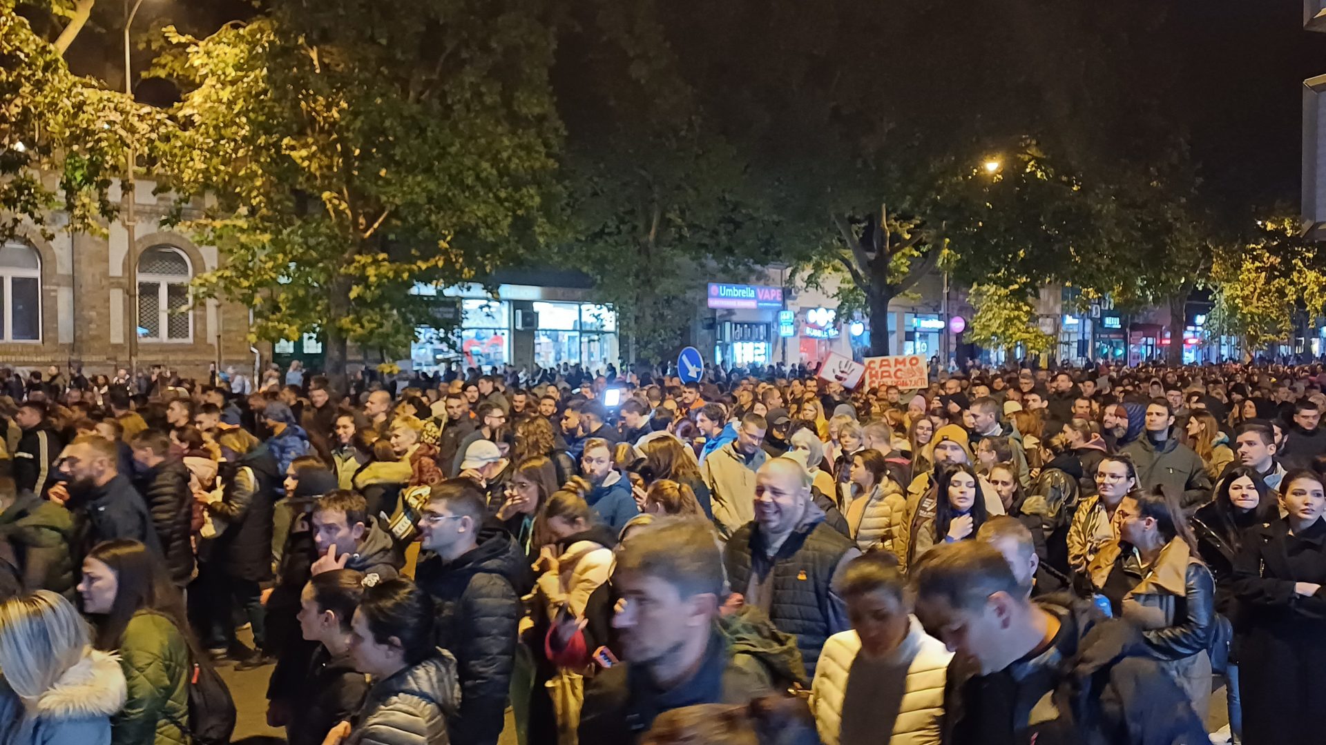 Protests in Novi Sad, Serbia, November 2024. Pictured by Aleksandar Gubaš